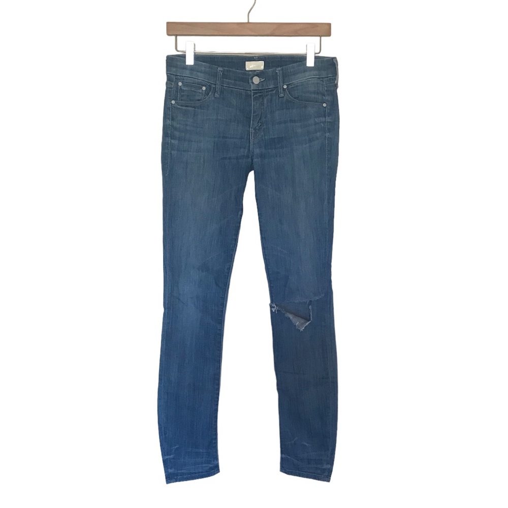 MOTHER The Looker Skinny 5-Pocket Blue Jeans